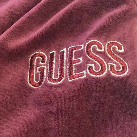 GUESS? Logo Velour sweat pants! Size XL - Picture 3 of 9
